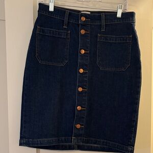 J. Crew Indigo Denim Skirt